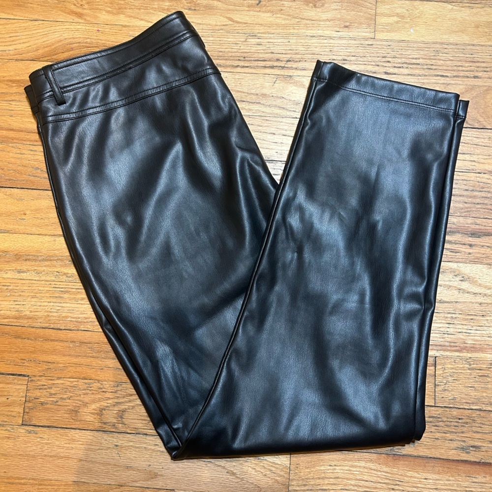 Halogen Faux Leather pants Black Size 12